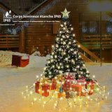 Lumières LED pour arbres de Noël blanc chaud 2m 8 modes d'éclairage pour les guirlandes lumineuses décoration de l'arbre de Noël
