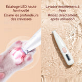 Tondeuse pour Chien 5W 16x3cm Tondeuse à poils d'animaux rechargeable et étanche Soins des pieds Taille de petite surface blanc
