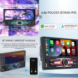 Caméra de recul 3 en 1 1280x480px radar recul intelligent sans percer trous d'alarme d'image radar de caméra lecteur MP5 navigateur