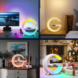 Réveil multifonctionnel LED avec recharge sans fil 15w pour les téléphones portables et lampe de chevet 7 couleurs réveil numérique