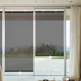 Rideaux occultants 50x125cm noir transparent anti-perforation avec ventouses stores enrouleurs PVC convient pour bureau/balcon