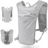 Sac à dos 21x7x38cm sac à dos pour le vélo la course à pied et la randonnée sac à dos d'hydratation gilet de sport respirant gris