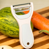 Eplucheur en acier inoxydable Eplucheur de légumes 2 pièces Poignée ergonomique Eplucheur de légumes et de fruits bien aiguisé