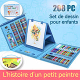 rayons de couleur 208 couleurs 32,6 x 27,7 x 6 cm coffret cadeau de pinceaux pour enfants contient des crayons coloriage kit