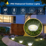 Lumières solaires extérieures 8pcs Pack of 8 Lights Warm LED Garden Lights Energy Saving Buried Spotlight Waterproof Solar Lights