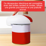 Ouvre-boîte électrique ouvre-bocal automatique ouvre-boîte facile utiliser portable compatible avec les canettes carrées et rondes