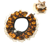 Collier en dentelle pour animaux de compagnie, écharpe à broche réglable, accessoires pour chat, nouvelle collection Halloween