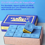 raie billard lot de 12 craies de billard diamètre 5,2cm ne tombe pas facilement sûr et hygiénique bleu convient au grand public