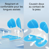 oussin lombaire 42x36x31cm Coussin de chaise ergonomique en silicone respirant pour lombaire Soutien solide et assise confortable