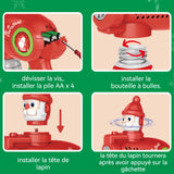 Machine à bulles 21 trous machine à bulles de noël jouet bulles rotatif lumière du père noël cadeaux de noël pour filles et garçons