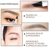rayon à sourcils 1.5g brun avec quatre conseils de longue durée imperméable à l'eau gel pour maquillage des yeux crayon sourcil