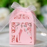 50 pièces  Boîte à bonbons  Rose  Noël  Jour de la Saint-Valentin  Cadeau de mariage  Design en creux  Bonbonnière de mariage