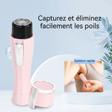 Épilateur 112x29x29mm Rasoir électrique pour femmes appareil de rasage des parties intimes mini appareil d'épilation privée rose