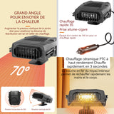 Chauffage de voiture 150W 12v air froid et chaud rotatif à 360 degrés dégivrage et désembuage chauffage réchauffeur de voiture