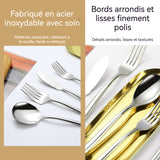 Vaisselle ensemble de vaisselle occidentale 6 pièces couverts en acier inoxydable couteau fourchette et cuillère cadeau idéal