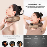 Oreiller de massage 3 vitesses 28x10cm coussin massage électrique coussin de massage électrique multifonctionnel oreiller cervical