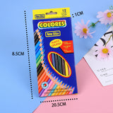 rayons de couleurs 12 couleurs 20,5 x 8,5 x 1cm crayons à l'huile stylo à peinture pour enfants dureté hb couleurs assorties