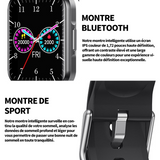 Montre intelligente 1.72 écran Bluetooth appel montre intelligente montre tactile 240x280 180mah montre de sport étanche IP67 noir