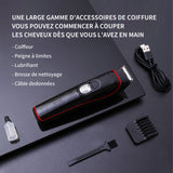 1 pièce tondeuse à cheveux rouge électrique tondeuse à cheveux coupe favoris longueur réglable puissance maison tondeuse cheveux
