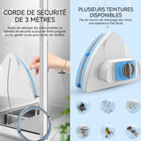 Nettoyeur de vitres magnétique double face 8 niveaux de réglage de l'aimant lave-vitre electrique pour double vitrage de 5 à 25mm