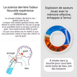 Bouteille d'eau de 650 ml de grande capacité avec diverses capsules de saveur de fruits matériau sûr facile à transporter étanche