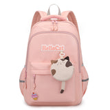 Sac à dos scolaire 46x30,5x22cm sac à dos de grande capacité sac d'ordinateur imperméable charge réduite charmant rose cartable