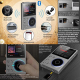 Walkman lecteur hifi 16go écran de 2,4 pouces mp3/mp4 walkman bluetooth rechargeable mémoire extensible radio lecteur de musique