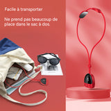 Masseur cervical 3 niveaux de chauffage 15 niveaux d'intensité protège-cou à compresse chaude massage par impulsions EMS rouge