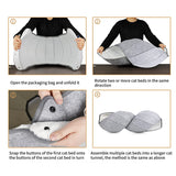 Nid de chat rond Tunnel pour chat multifonctionnel pliable respirant nid de chat fournitures pour animaux de compagnie 41*38*28CM