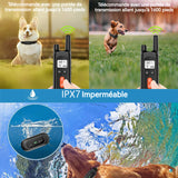 Collier de dressage pour chien avec télécommande à affichage numérique 3modes IPX7étanche réglable collier anti aboiement chien