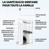 Appareil nettoyage dents 26x12x7cm nettoyeur dent portable ondes acoustiques intelligentes portables brosse dents électrique 2 en 1