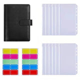 lasseur budget 15 PCS ensemble de manuels classeur carnet sac à fermeture éclair argent budget bloc-notes applicable aux billets