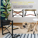 Gamelle chien surelevee 2 pcs 13-33 cm plage de hauteur réglable bol pour animaux de compagnie gamelle pour animaux inoxydable