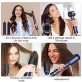 Brosse soufflante grande vitesse multifonction 5 en 1 brosse coiffante chauffante 3 niveaux thermal brush pour lisser boucler