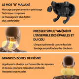 Masseur cervical 2000mah 2 niveaux chauffage minuterie masseur de cou avec 2 niveaux d'intensité 2 modes masseur de cou electrique