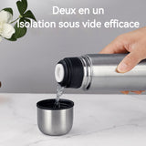 Bouteille d'eau thermos 1000 ml grande capacité avec couvercle et verrou tournant Matériau sûr Bouteille thermos isolée sous vide