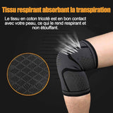 Genouillère 35-41cm tour de cuisse longueur 27cm ergonomique bandes renforts latéraux soutien stabilité thuasne en nylon hommes
