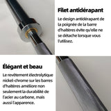 Barre d'haltères 120 cm diamètre 5 cm barre Zhiao fitness à domicile haltérophilie longue surface d'haltères chromée portant 70 kg