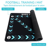 Tapis d'entraînement de football 60x90cm Tapis d'entraînement de tapis de tapis de football silicone de réduction de bruit noir