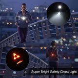 Nouveau Lumière courante USB rechargeable lampe de poitrine lumière de cyclisme portable lumière courante sûre nuit course