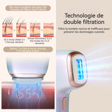 Épilateur lumière avec refroidissement 15j 2 têtes remplaçables contrôle tactile épilateur pour femme epilateur lumière pulsée
