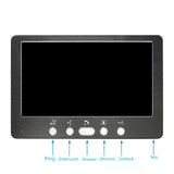 Interphone vidéo filaire 7 pouces sonnette villa bâtiment interphone mot de passe télécommande déverrouiller sonnette électronique