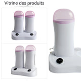 Chauffe cire pour cartouches de cire double cartouches épilation du corps matériau ABS Double Récipient Machine Cire épilation