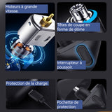 Tondeuse nez 100mAh mini professionnelle tondeuse nez oreilles tête arrondie à 360 degrés coupe efficacement les poils du nez