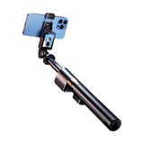 Perche à selfie magnétique 170cm réglage de l'angle à 360 degrés projecteur de selfies télécommande renforcer les quatre jambes
