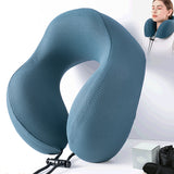 Oreiller de soutien cervical en forme de U Oreiller cervical en nylon Oreiller de voyage portable Oreiller de sommeil
