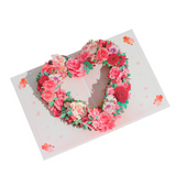 Carte de fête des mères 15x20cm enregistrement de 30 secondes Carte de vœux 3D stéréo avec couronne d'amour et bénédiction pour la