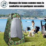 Tente de douche 120x120x190cm tente de toilett instantanée portable tente de douche pop up camouflage extérieur tentes pliantes