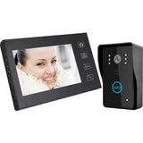 Sonnette vidéo sans fil Moniteur vidéo 7 pouces Caméra HD Kit pour villa, maison, bureau, appartement Interphone bidirectionnel