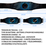 Electrostimulateur musculaire ceinture abdominale electrostimulation abdos jambes et bras equipement fitness homme et femme noir